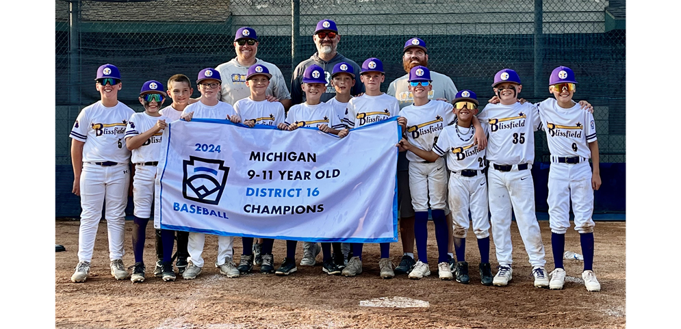 9-11 Year Old Baseball District 16 Champions - Blissfield Area Little League